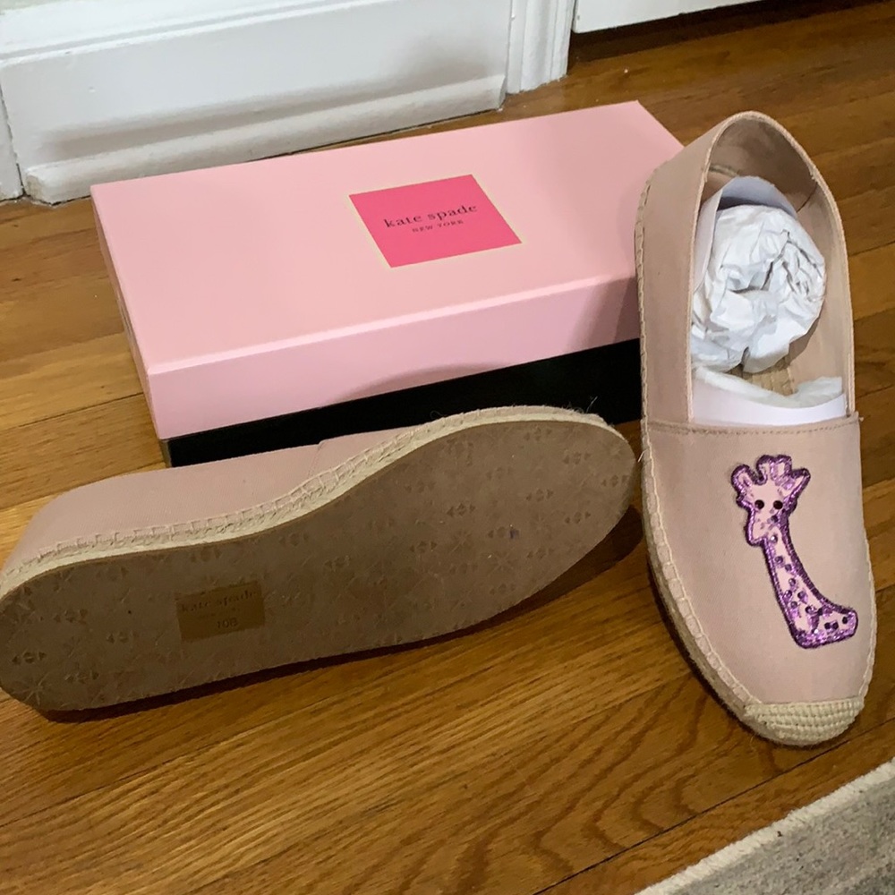 Kate Spade NEW Giraffe espadrilles shoes sz 10